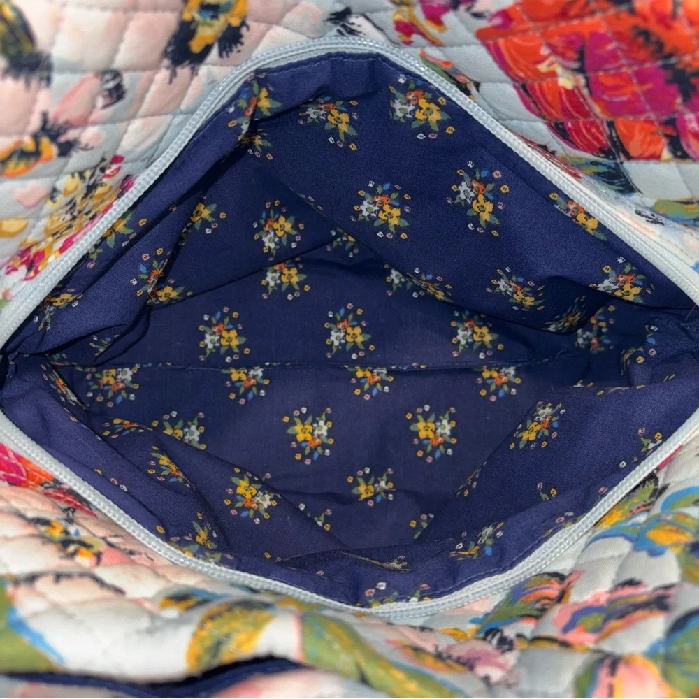 Vera Bradley Sea Air Floral Triple Compartment Large Shoulder Bag